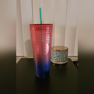NEW Starbucks Watermelon Pink Purple Cold Cup Tumbler Venti 24oz Summer 2022